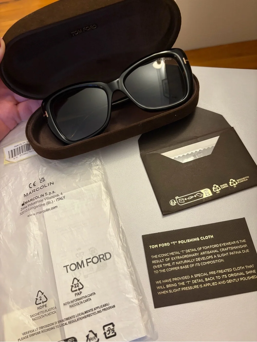 Tom Ford FT1008 52F Maeve Butterfly Sunglasses - Dark Havana/Brown